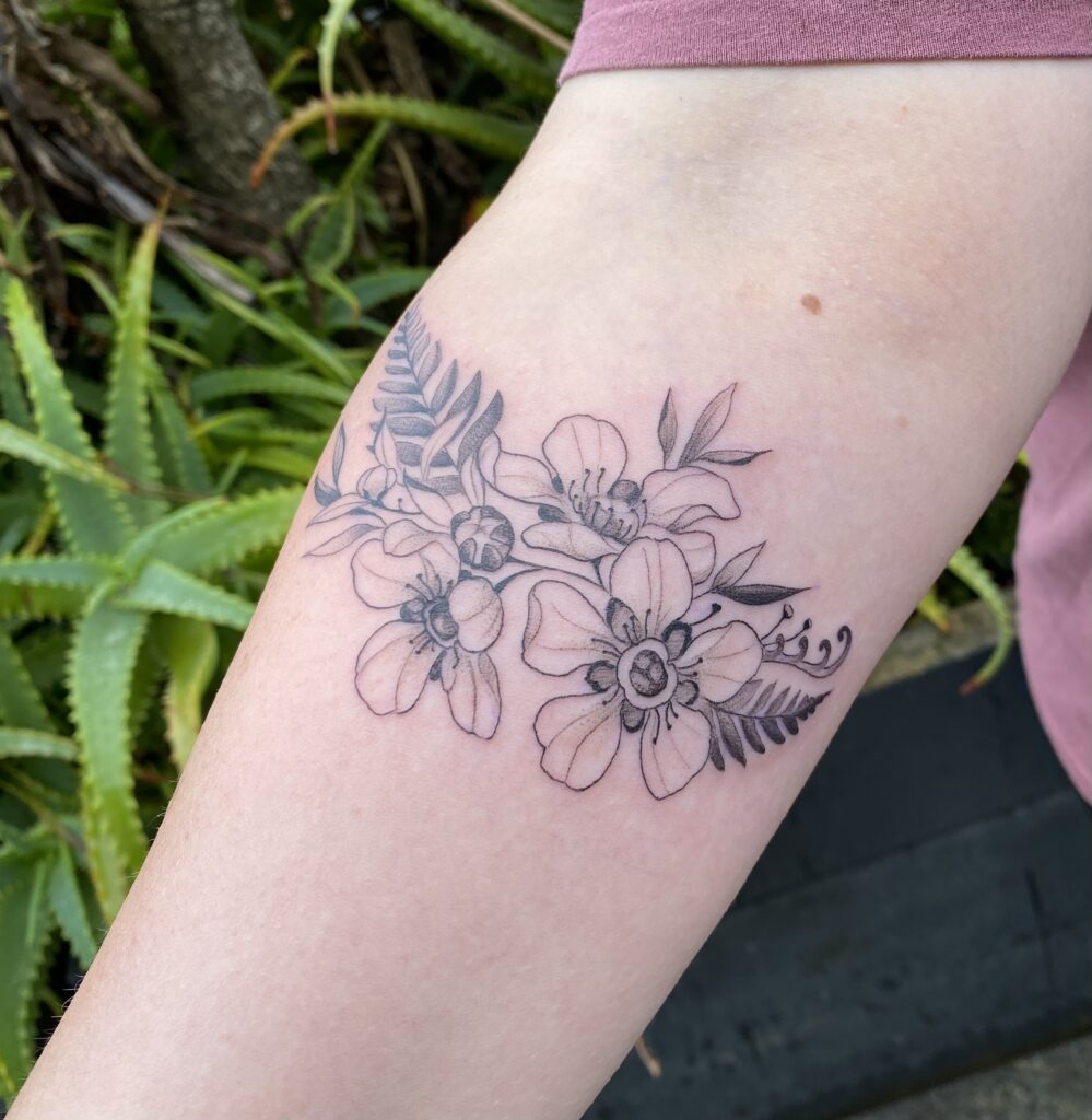 Manuka flower tattoo